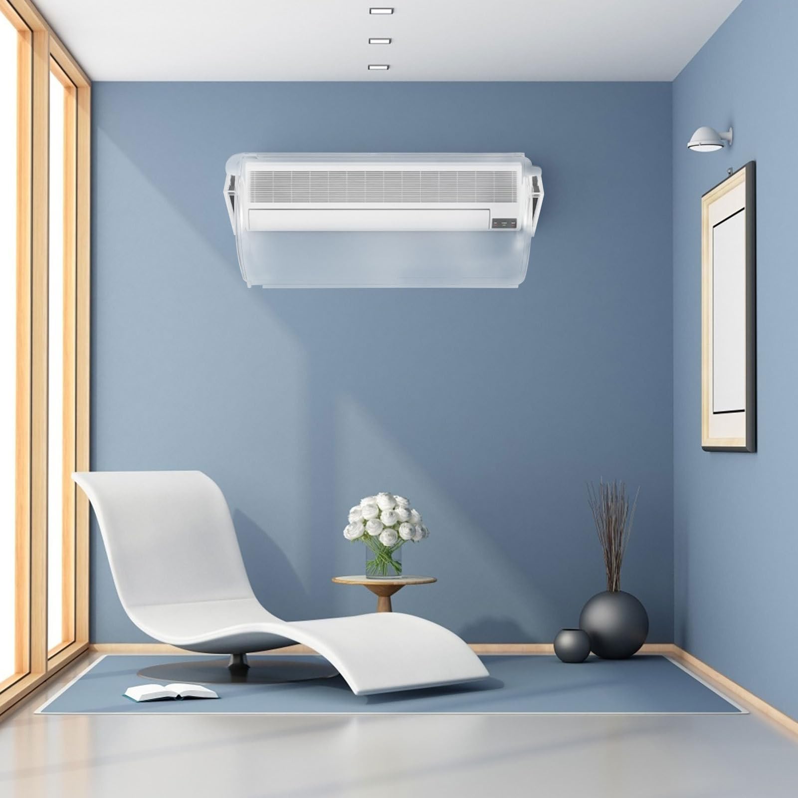YARNOW Deflettore Regolabile Orientamento Multi-angolo per Condizionatore D'aria 2 Pezzi in PC Sicuro per Ventilazione a Pavimento e Donne in Gravidanza