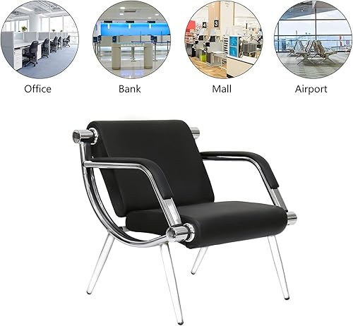 Miniatura 9 de Kinfant Sillas de sala de espera Muebles de recepción, silla de piel sintética para recepción de invitados, sala de espera, aeropuerto, banco de