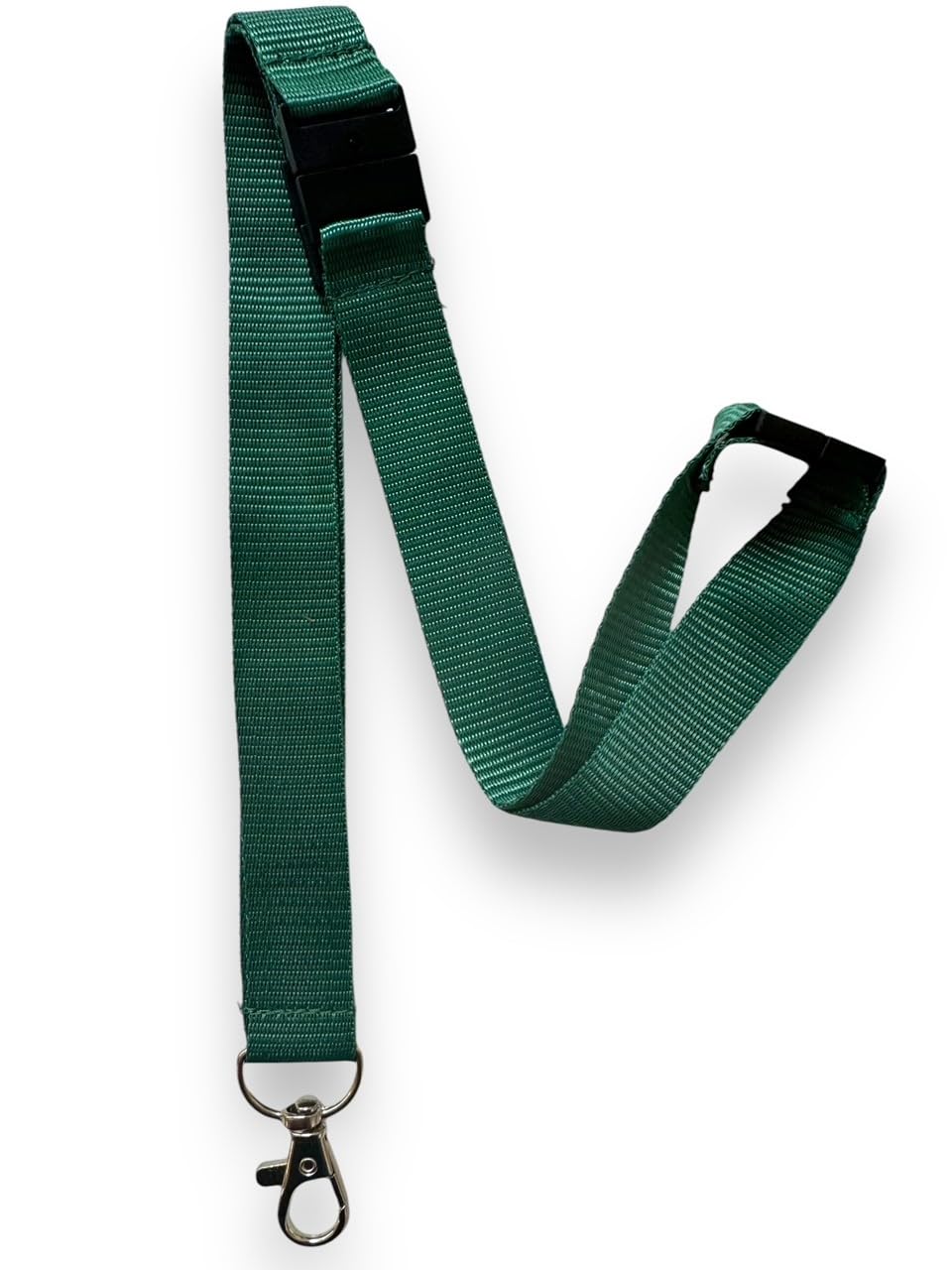 PAC Supplies Global Eco-Friendly Recycled PET Lanyard With 3 Point Breakaway Safety Clip (10, Green)