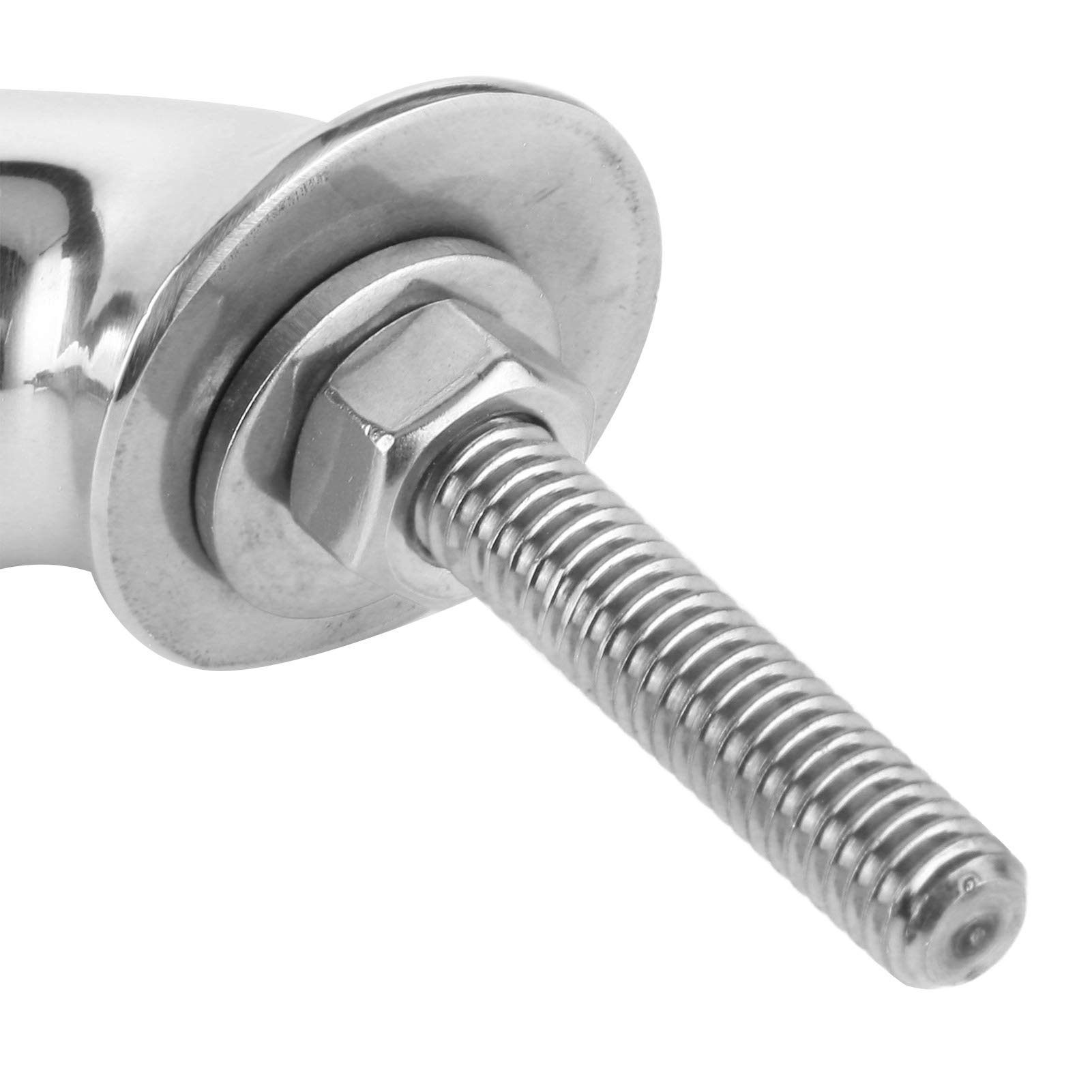 Aramox Main Courante Marine en Acier Inoxydable, Poignée Ovale Argentée pour Bateau Yacht, 300mm, avec Quincaillerie de Montage