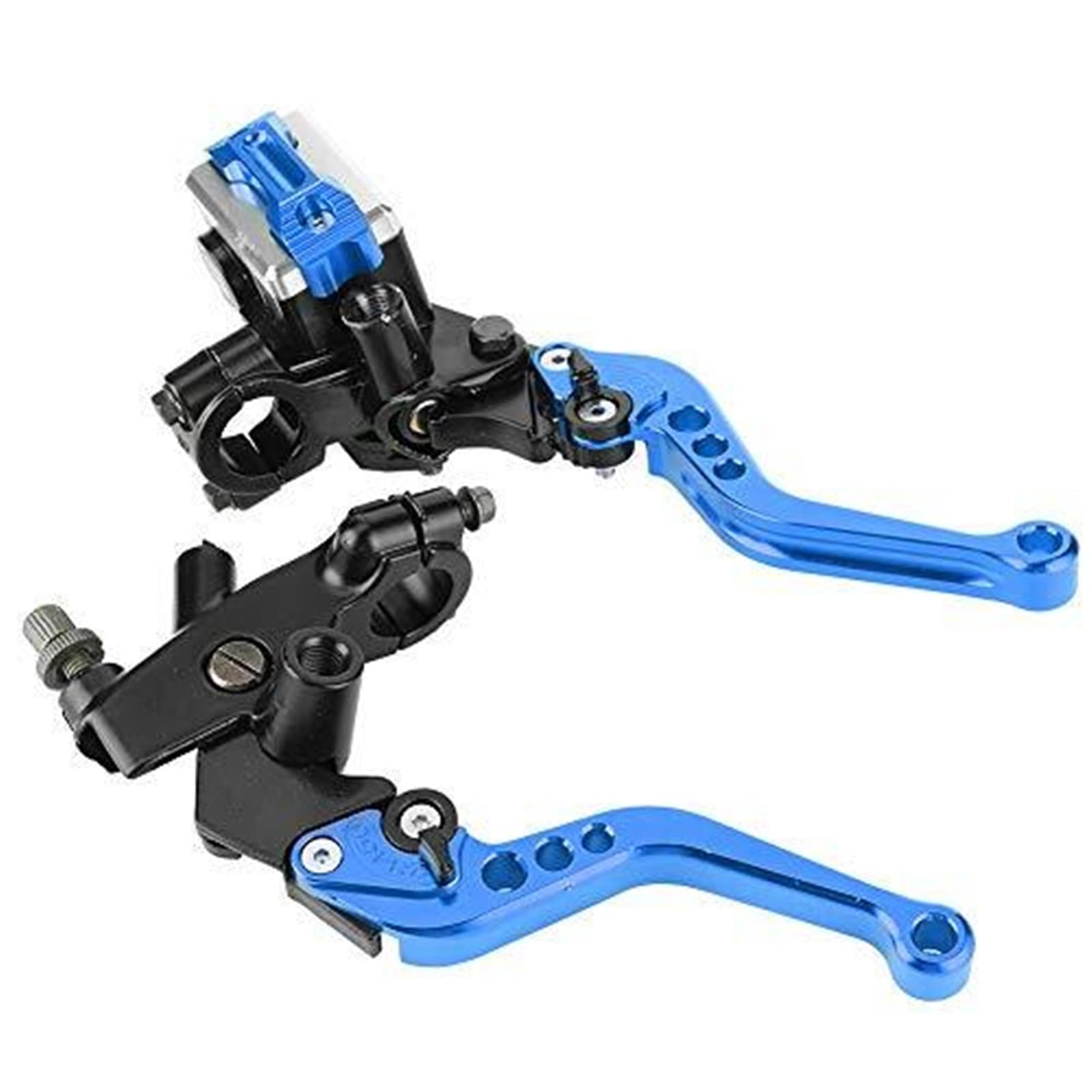 FLBZBLKASL Motorcycle Short Brake Clutch Levers Dirt Bike Brake Lever Master Cylinder Levers, 22mm Universal Motorcycle Clutch Reservoir 1 Pair