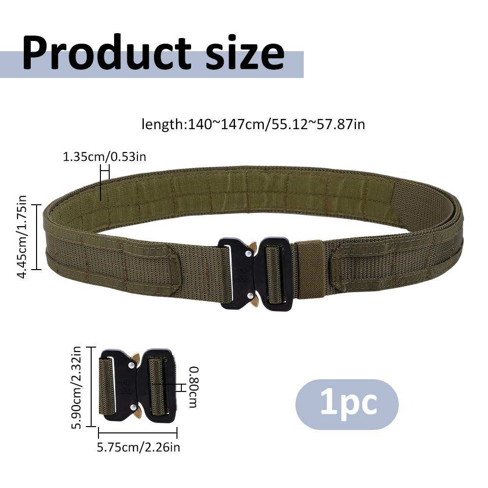 SUPERFINDINGS Cintura tattica da combattimento a sgancio rapido Molle Rigger War Combat Belt regolabile per forze dell'ordine Cinture da combattimento in nylon con fibbie in lega per esterni
