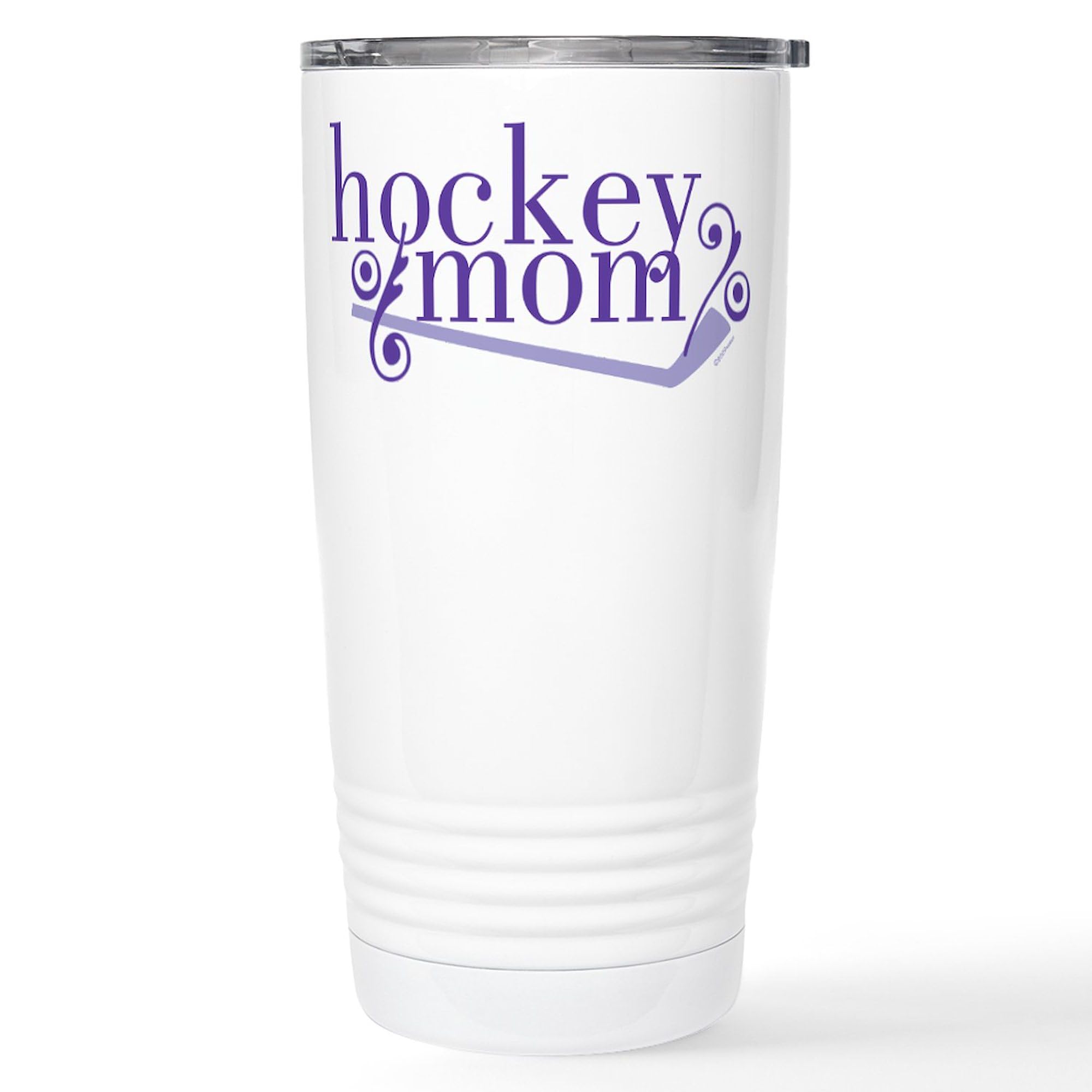 CafePress Simple Hockey Mom Stainless Steel Travel Mug 20 oz. Insulated Stainless Steel Coffee Tumbler