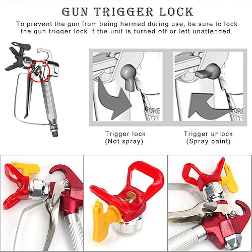 Miniatura 6 de Carkio Airless - Boquilla de punta de pistola 321 compatible con pulverizador de pintura y pulverizador, herramienta de accesorio de protección de