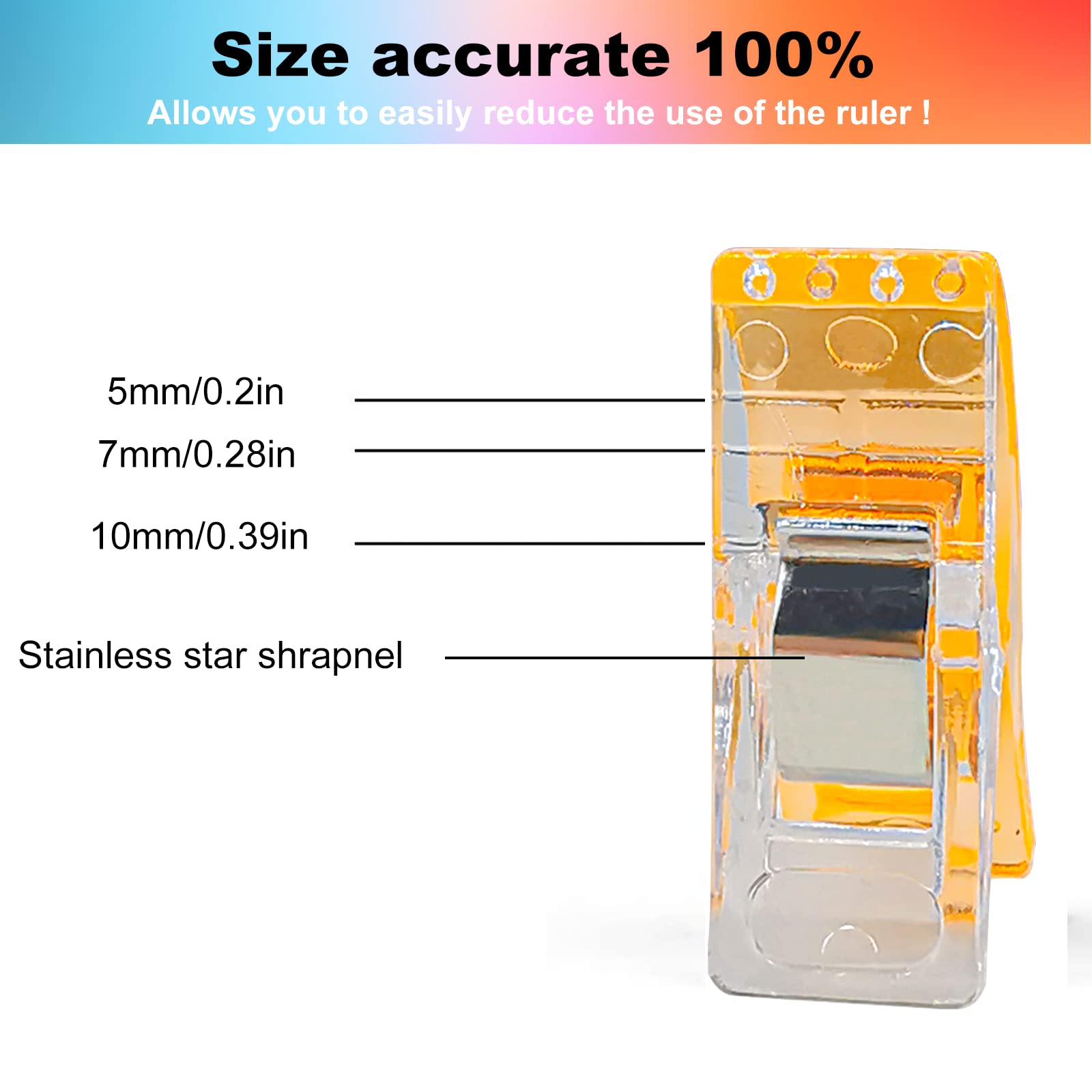 120 Clip Da Cucito Multicolori - Pinze Per Quilting E Cucito Fai Da Te - Foto 3