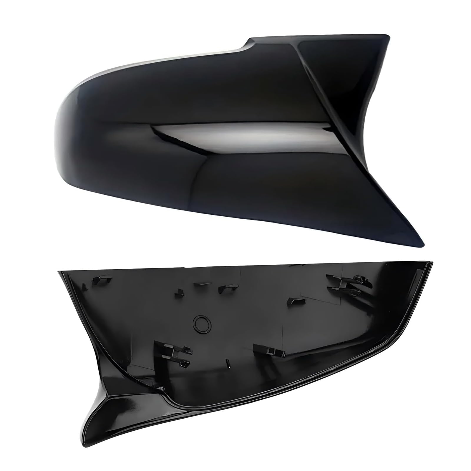 F20 F30 Carcasas Espejos Retrovisores Compatible con BMW Serie 1/2/3/4 F20 F30 F22 F23 F31 F32 F33 F87 M2 X1 E84 Estilo Deportivo Portaespejo CubiertaTapas de Repuesto Negro Brillante