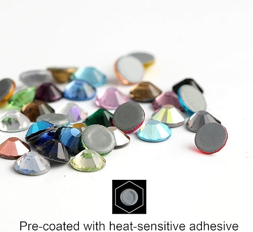 Miniatura 4 de Los diamantes de imitación Hotfix de forma redonda con parte trasera plana de cristal sueltas son fantásticas para decorar vestidos de novia,