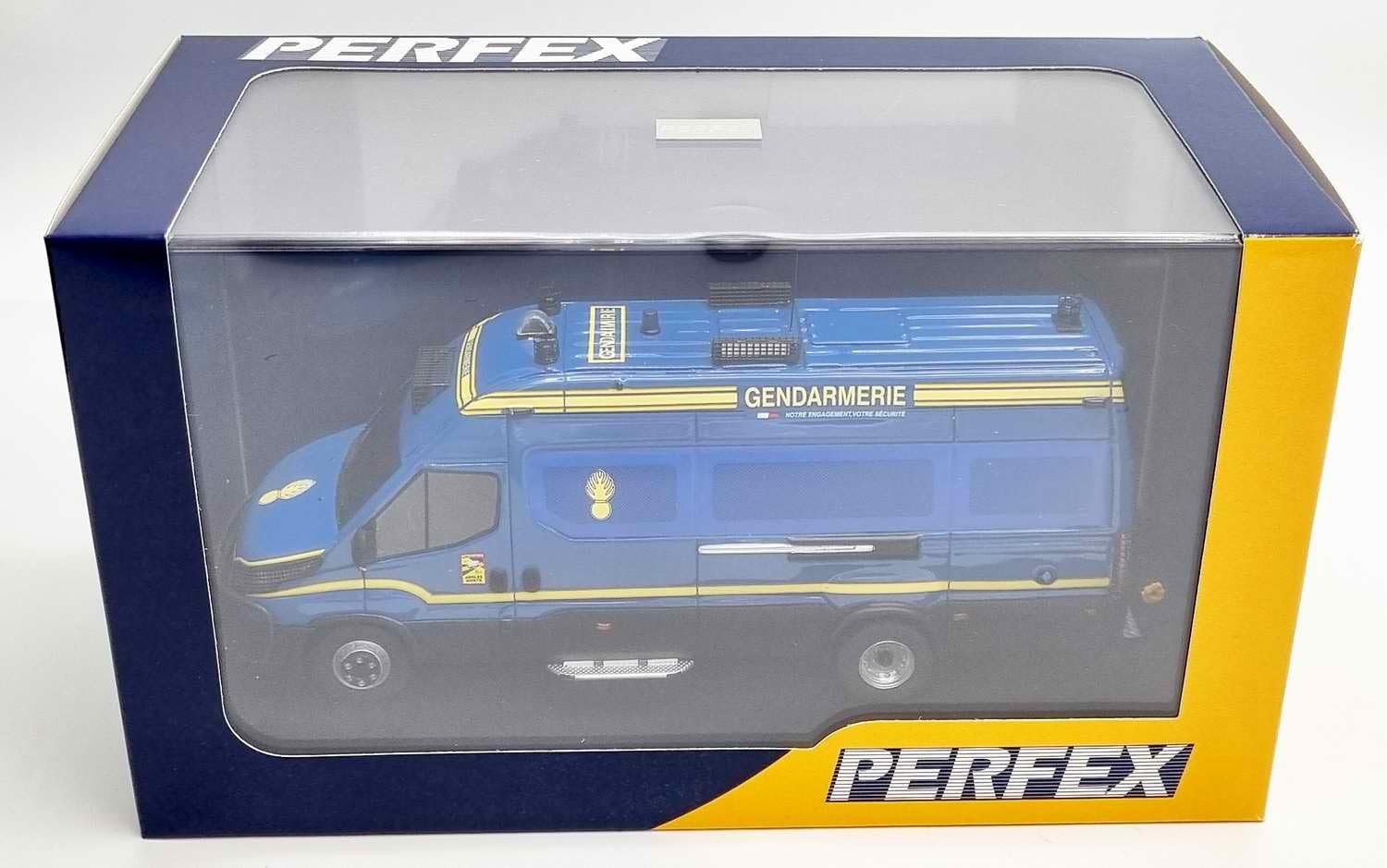 PERFEX Miniature Véhicule de Mobilité de Groupe VMG Daily Long Gruau 2023 Fourgon GENDARMERIE Maintien de L’Ordre 1/43 GM MO 1/43
