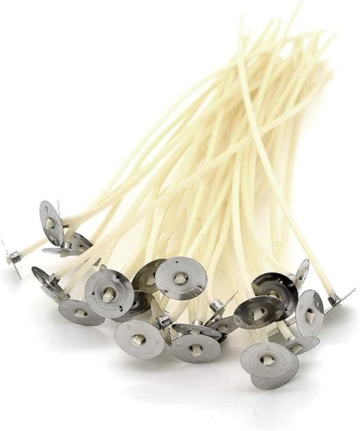 Candle Wicks 50 x 100 mm / 4" Long Pre Waxed Cotton Wicks for Candle