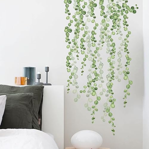 Miniatura 6 de MACHOOSE Calcomanías de pared, calcomanías de pared de plantas verdes, calcomanías de pared para despegar y pegar, decoración de pared para