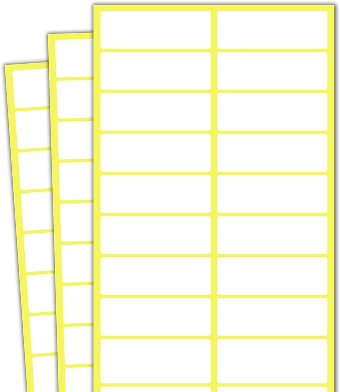 1000 Pack, 38 x 13 mm, White Sticky Labels Stickers to Write On