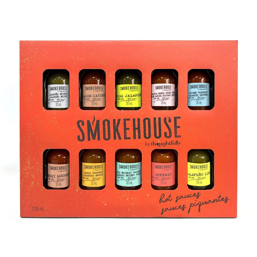 Smokehouse Gourmet Hot Sauce Gift Set Hot Sauce Variety Pack Set of 10