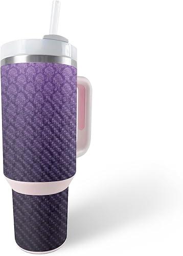 Miniatura 7 de MightySkins - Funda de fibra de carbono compatible con vaso Stanley The Quencher H2.0 FlowState de 30 onzas, tela asiática, acabado de fibra de