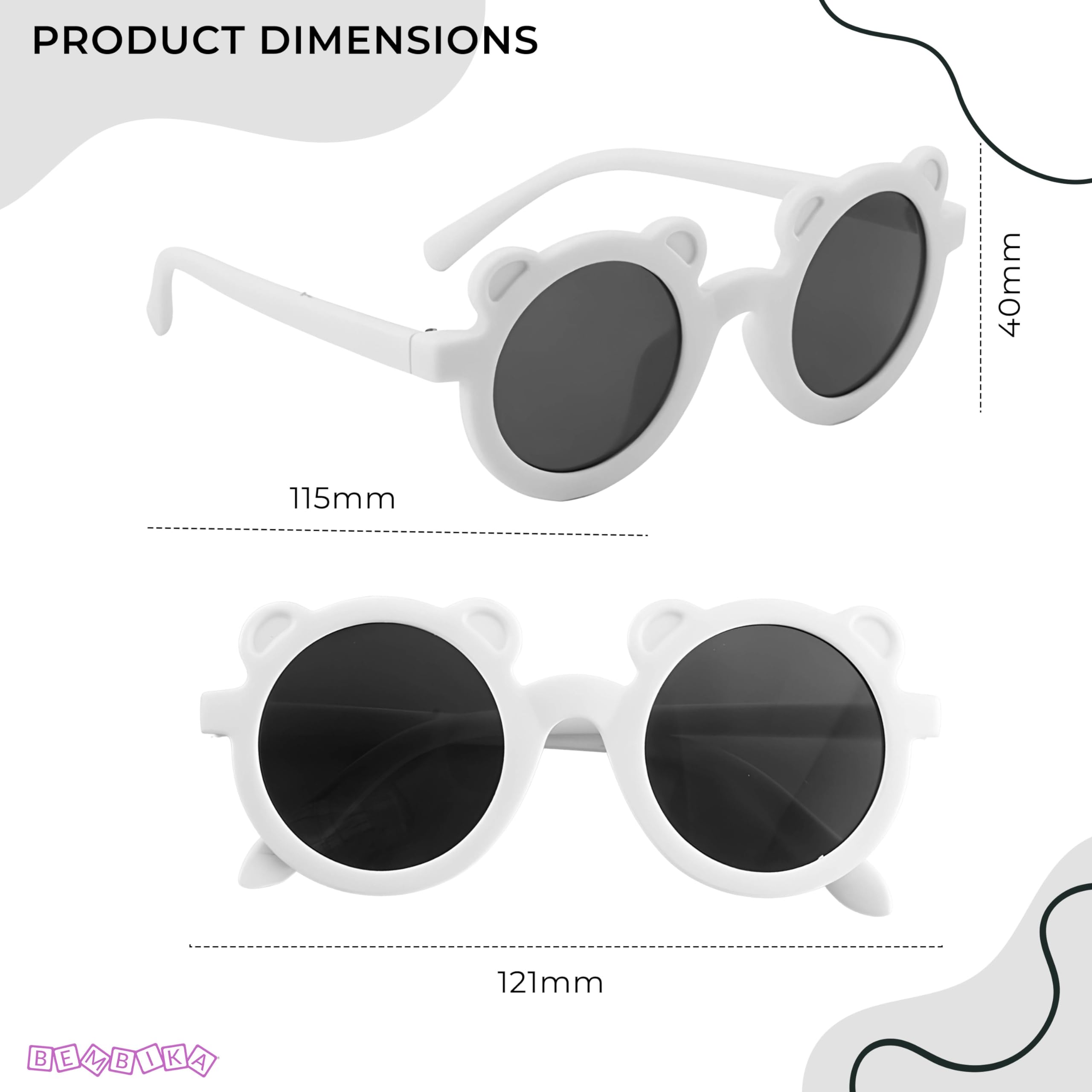 BEMBIKA Fashionable Sunglasses for Kids Baby Girls and Baby Boys, Stylish Eyewear for Kids Micky Design Glasses for Kids Fancy Style Goggles � (Micky White) - Image 5 thumbnail