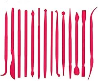 Vista 1 de yueton Juego de 14 piezas de plástico para manualidades de arcilla para modelar y esculpir (rosa intenso)