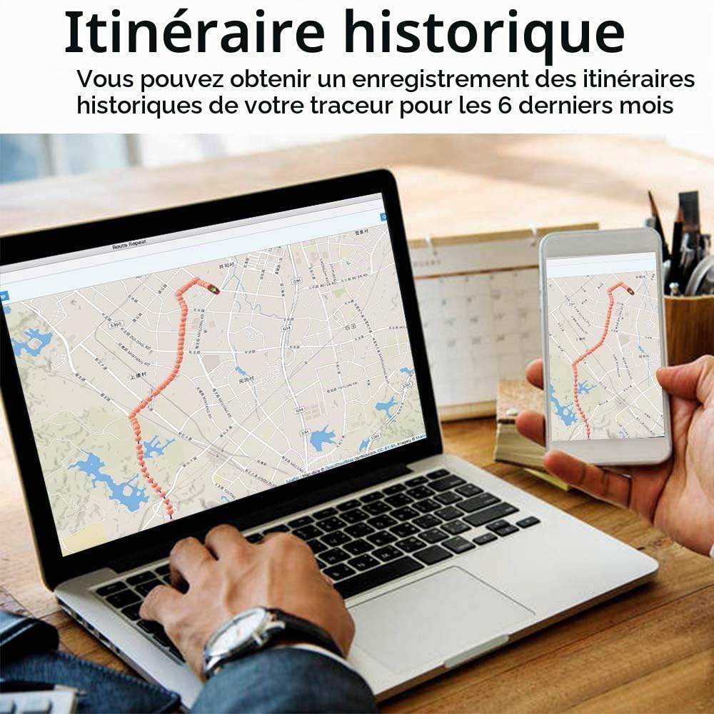 Mini Traceur GPS Winnes 4G Tracker Aimanté Suivi en Temps réel en Europe/UK Longue Distance Localisateurs Antivol pour Voitures/Enfants/Personnes âgées/Chiens/Motos(avec Clip,Carte SIM Inclus)