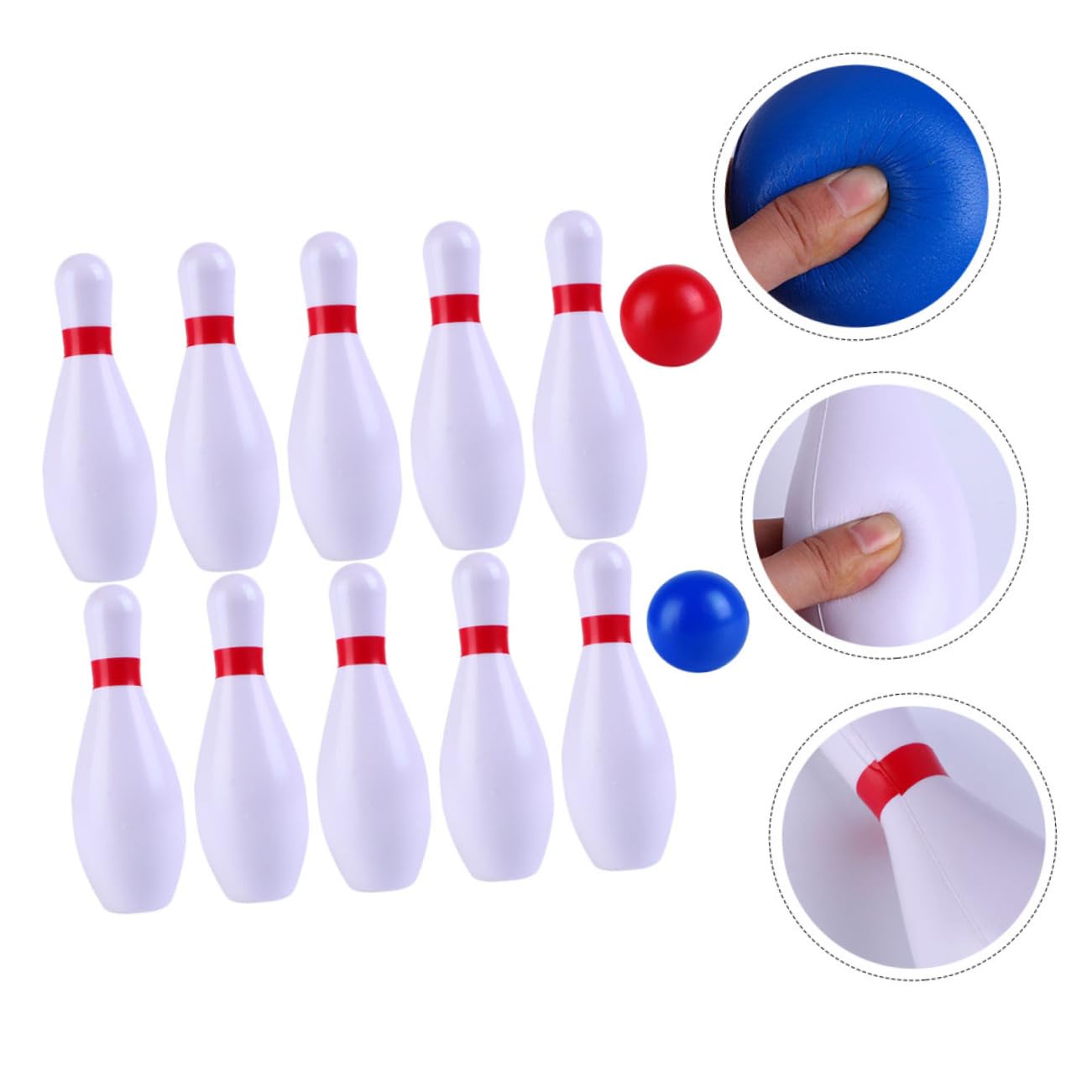 UKCOCO Juguete de Bolos de PU 1 Juego para Interior y Exterior