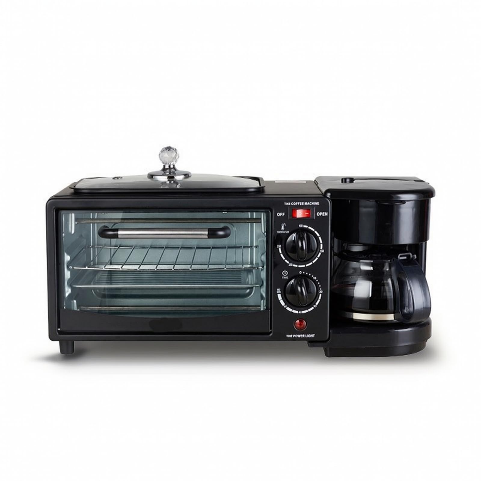 KESOTO Forno Tostapane con Macchina da Caffè E Funzione Riscaldamento per Preparare Bevande Calde Adatto per Colazione E Snack