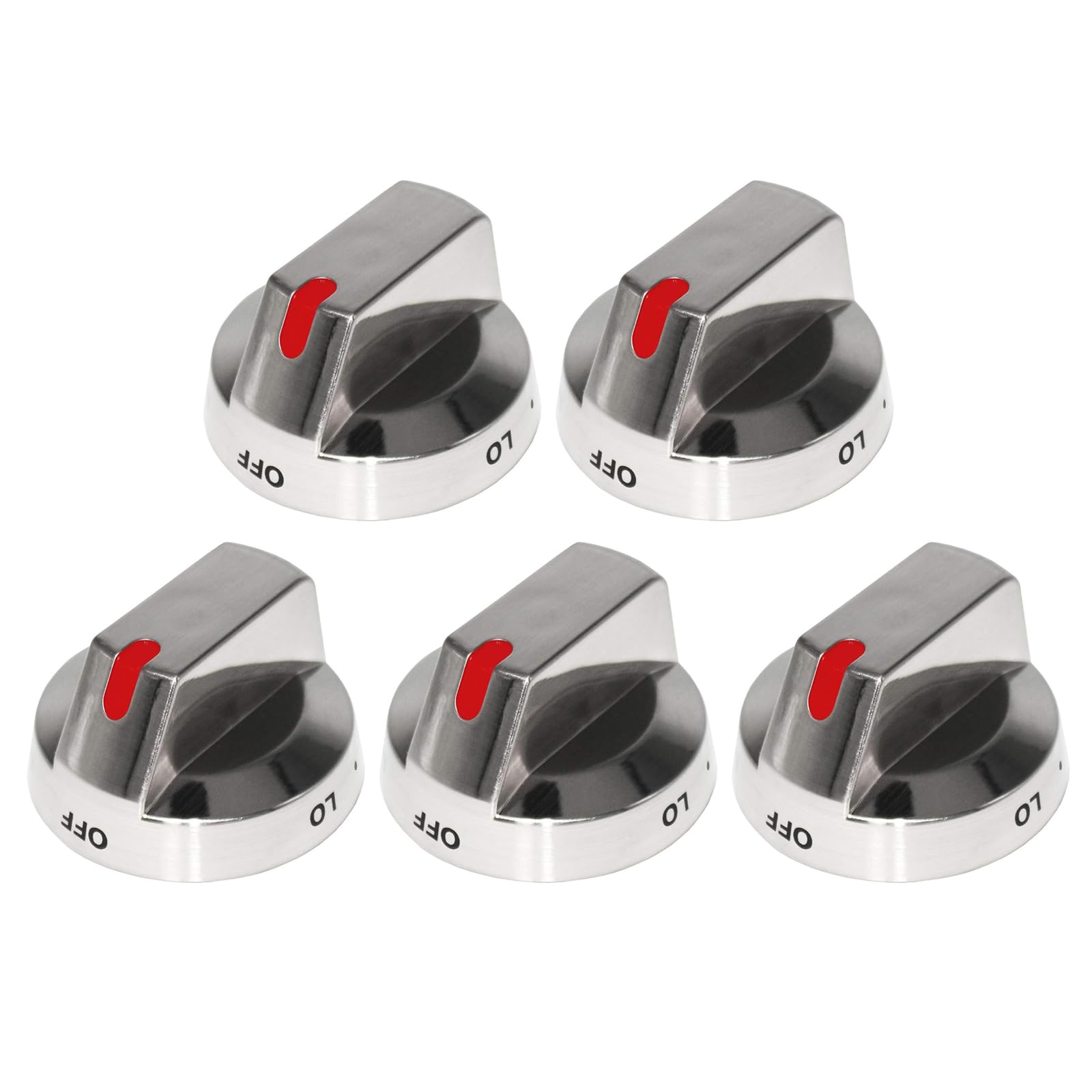 Msioytog Practical Stove Handle Replacement Rust Proof Flame Control Knob Steel Texture for Repair Kitchen Appliance Knob