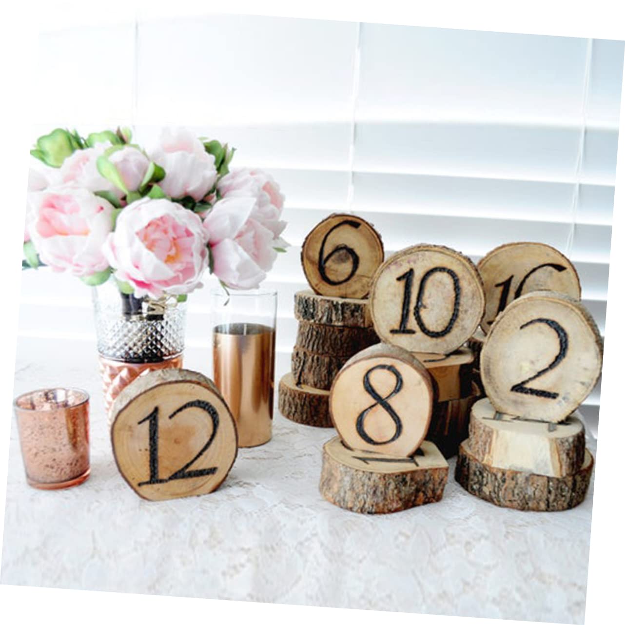 Holz Tischnummern 1-10 für Hochzeitstische Rustikal | Klassisch Dekorativ, Präzise Geschnitten, Stabile 10 Stück-packung, Passend für Feier und Tischordnung