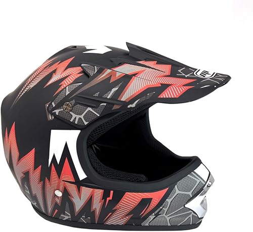Miniatura 2 de MMG Casco todoterreno para motocicleta para adultos, DOT MX ATV Dirt Bike Motocross UTV con gafas