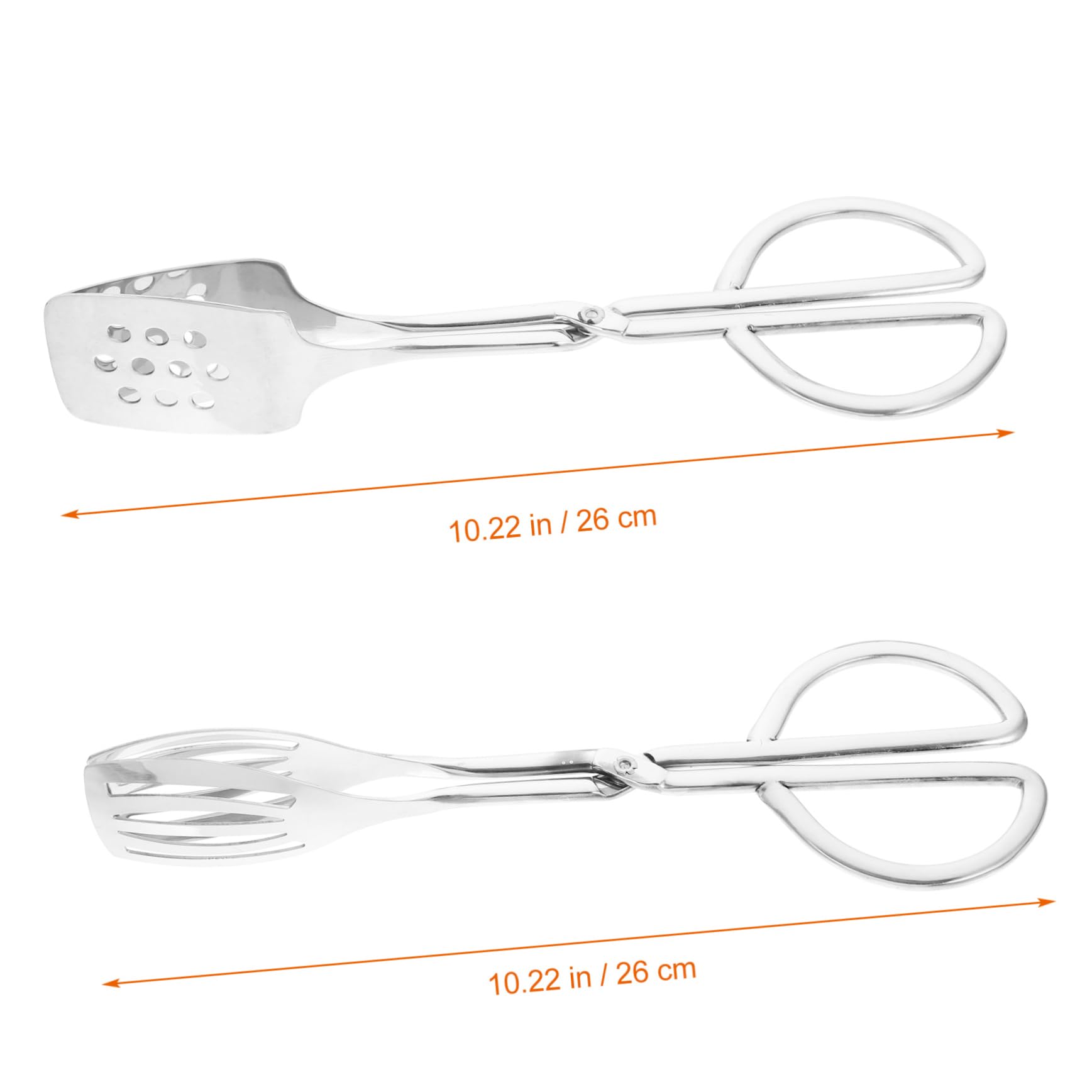 Alipis 2 Pinze da Cucina a Forbice in Acciaio Inox, Pinza per Pane e Insalata Presa Stabile e Antiscivolo, per Buffet e Riunioni Familiari