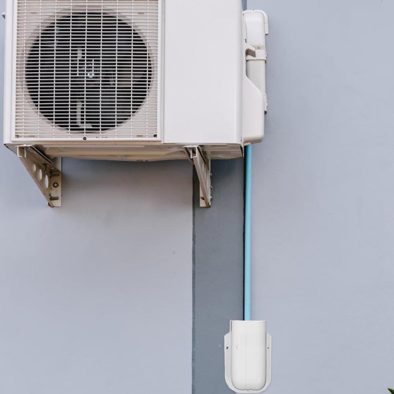 Wandanschlußstück Klimaanlagenrohrabdeckung Abdeckung Für Klimaanlagen Rohrnuten Für Klimaanlagenkanäle Dekorative Pvc Leitungsabdeckung Abdeckung Für Klimaanlagen