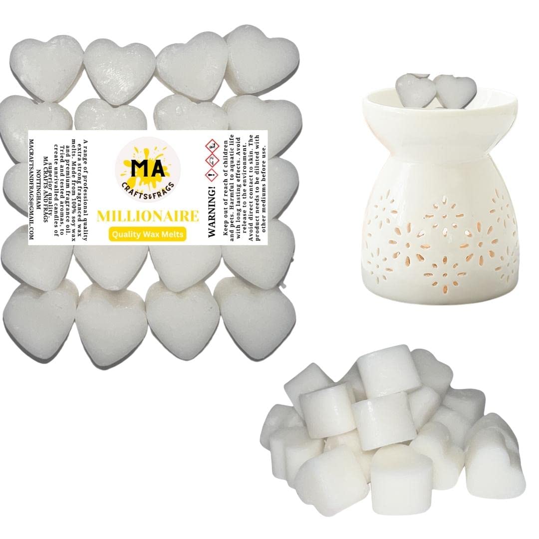 20 x Highly Scented Wax Melts Mini Hearts Many fragrances Designer Inspired (Million Inspired)
