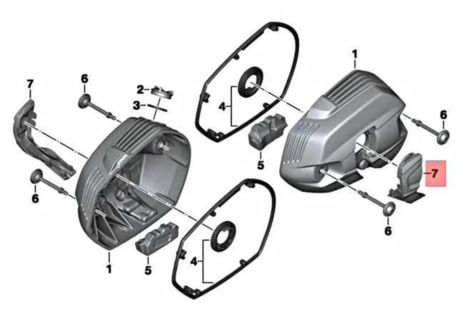 Guarnizione Motore Per Motocicletta Per BMW Serie R, Rnine T, RnineT Pure Racer, Scrambler, Urban GS, Set Guarnizioni Coperchio Bilancieri Guarnizione Motore