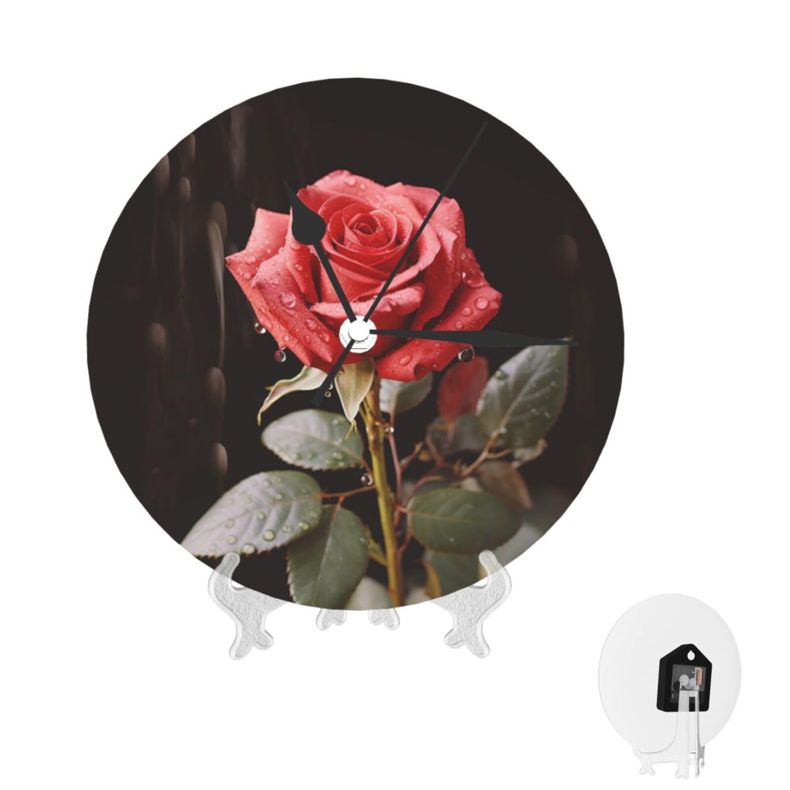 Horloge avec roses rouges et amour à offrir pour la Saint-Valentin