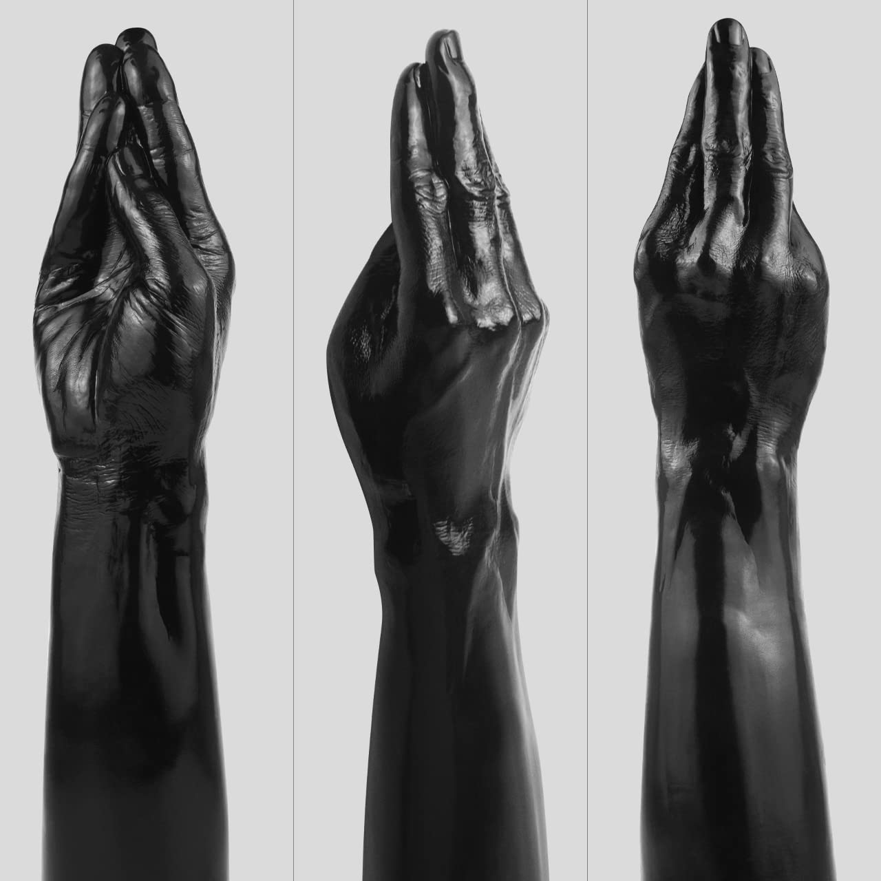 FAAK XXL masturbazione con la mano dildo fantasia,13'' dildo da dito realistico inseribile per una masturbazione più profonda,giocattoli erotici adulti fetish per l'orgasmo vaginale e anale (nero)