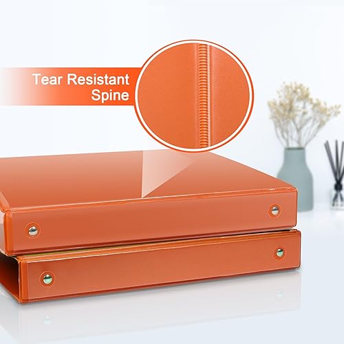 Vista 116 de COMIX Carpeta de 3 anillos de 1 pulgada con cubierta transparente, carpeta de vista de 1 pulgada con capacidad para 200 hojas de papel tamaño carta