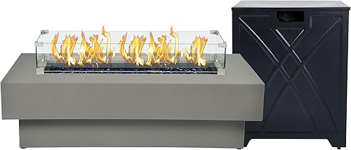 Miniatura 7 de Fogata de propano para exteriores de 32.5 pulgadas con cubierta de tanque de 20 libras, fogatas de propano de 50,000 BTU para patio exterior