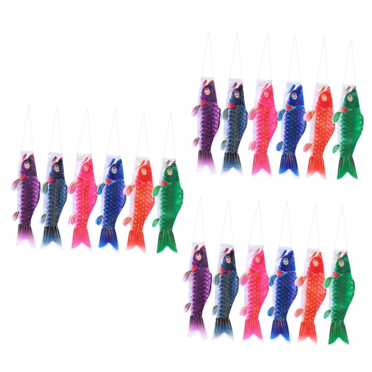 Drapeaux de vent carpe suspension extérieure jardin restaurant x18