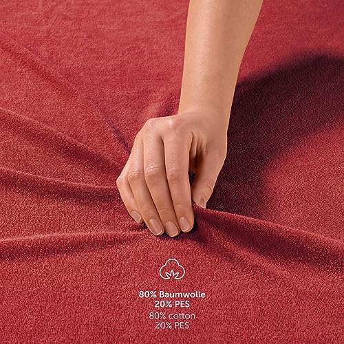 Blumtal® Frottee Spannbettlaken im 2er Set 120x200x27cm - Oeko-TEX zertifiziertes Spannbetttuch 120x200x27cm - Frottee-Spannbettlaken bis… – Ansicht 4