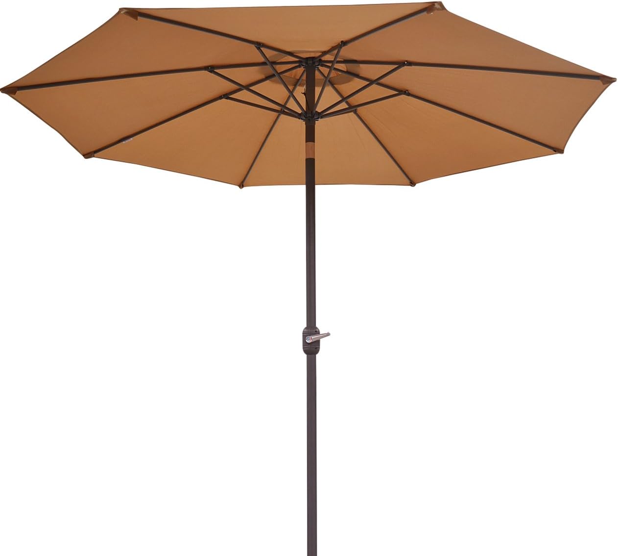 BenefitUSA 9' PARASOL PATIO NEW GARDEN PATIO UMBRELLA SUNSHADE MARKET OUTDOOR-TAN