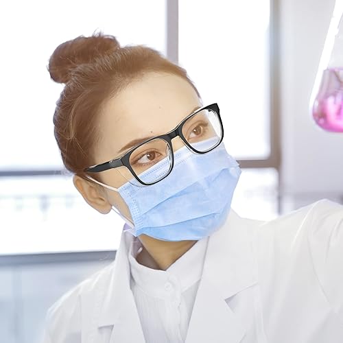 Miniatura 6 de TOREGE Gafas de seguridad para hombres, transparentes, antivaho y luz azul, resistentes a los arañazos, para mujeres, enfermeras