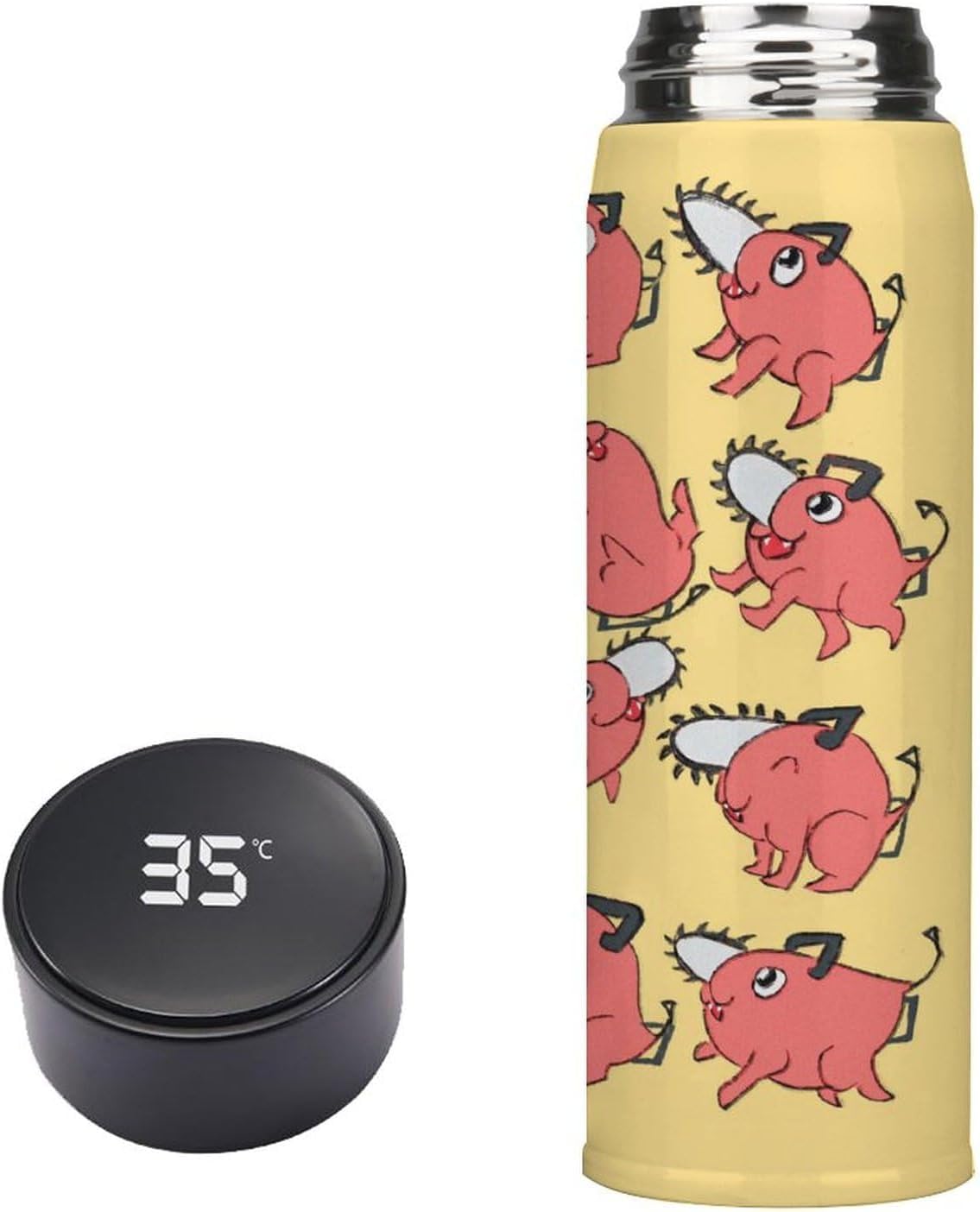 Amazon | チェンソーマン デンジ ポチタ 水筒 LED温度表示 軽量 保温