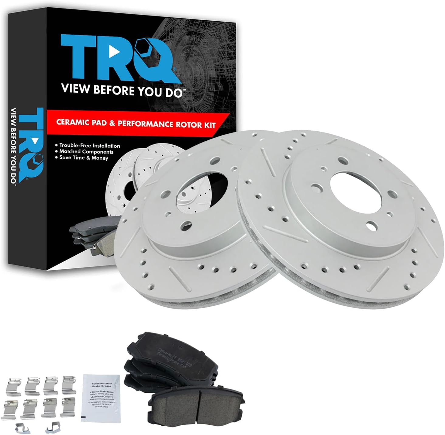 Front brake rotor & pad kit for 2003-2006 mitsubishi lancer