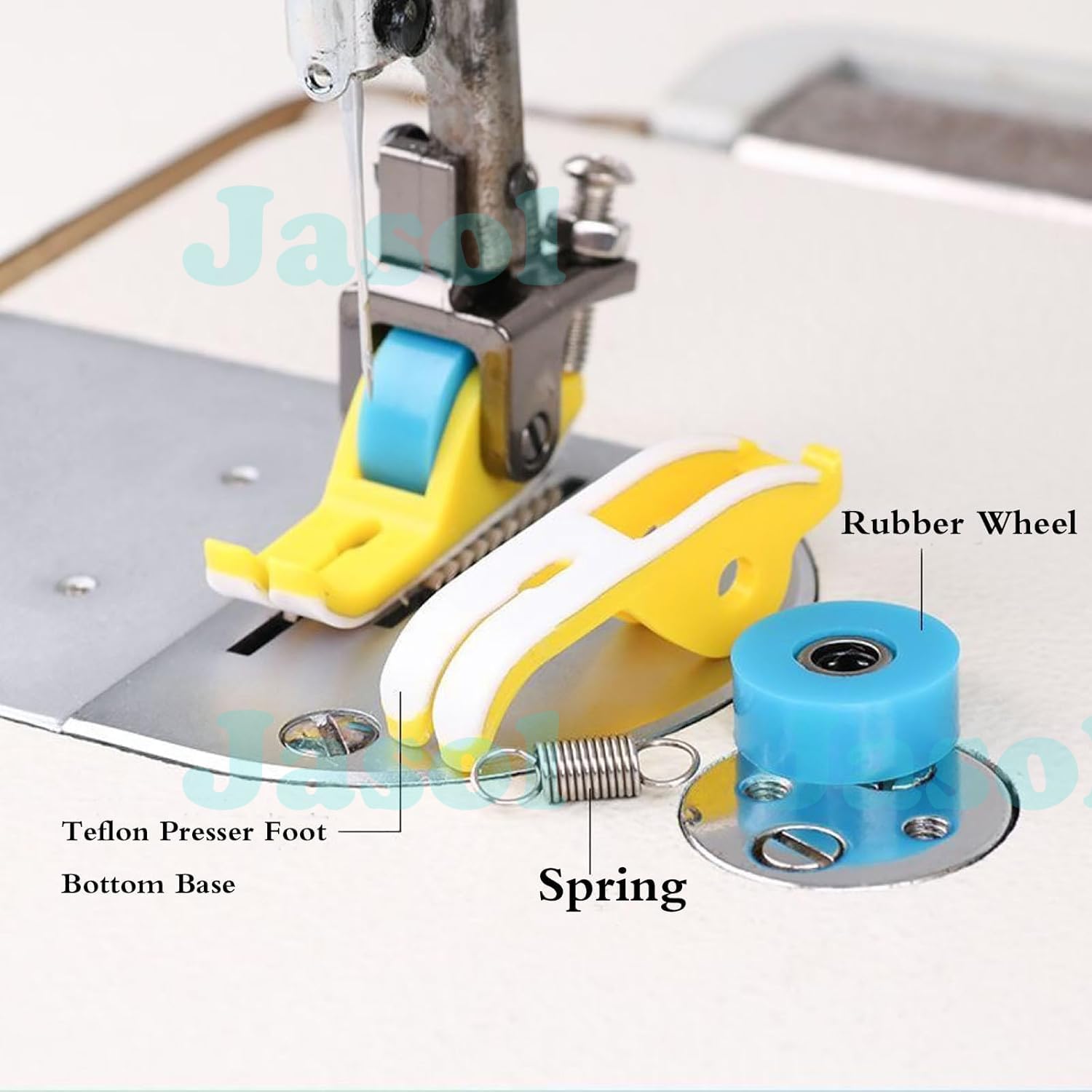 Industrial Sewing Machine Presser Foot, Teflon Narrow Roller Sewing Machine Presser Foot, Teflon Narrow Roller, 1 Piece, Universal — Amazon image 3