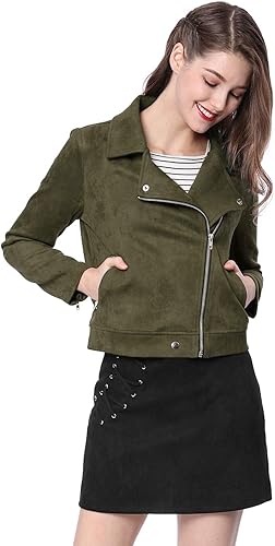 Vista 3 de Allegra K Chaqueta Moto Mujer