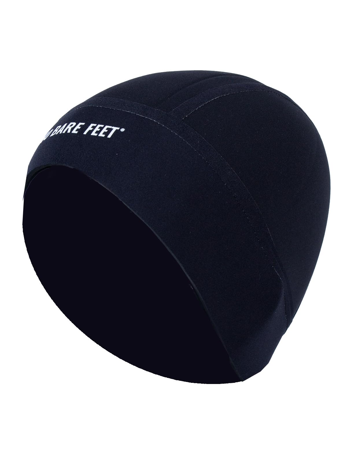 Two Bare Feet 2.5mm Neoprene Wetsuit Hood Swim Cap – Cold Water Swimming, Surfing & Diving Thermal Head Cover (Black (Swim Cap), S)