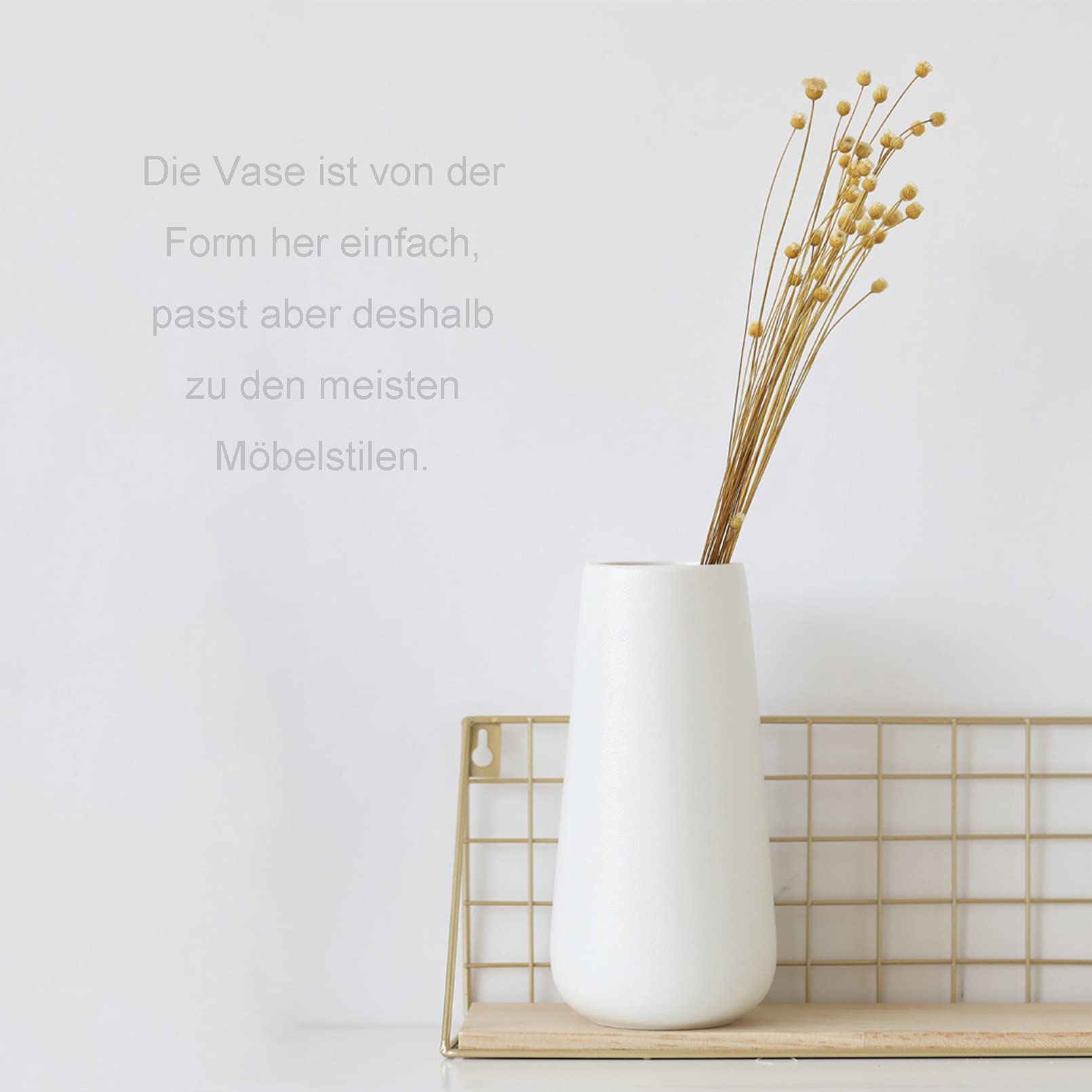 Cutfouwe vase hoch, Keramik vase Boho deko（2er-Set ）, Blumenvase modern tischdeko Wohnzimmer, hohe vase für pampasgras/Blumen/getrocknete Blumen/künstliche Blumen,Weiß,2pcs Large