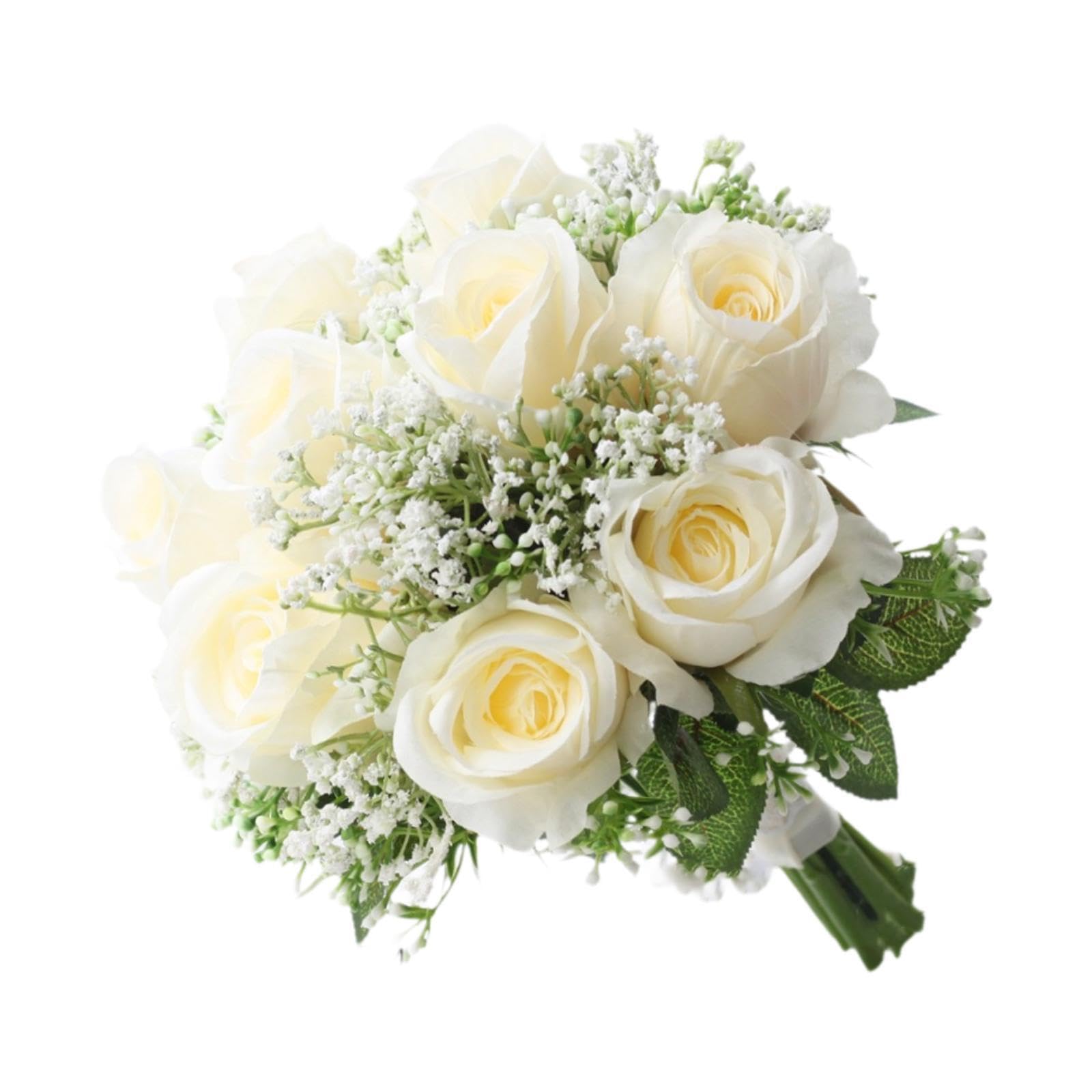 Bouquet de mariée de roses artificielles pour une décoration de table enchantée