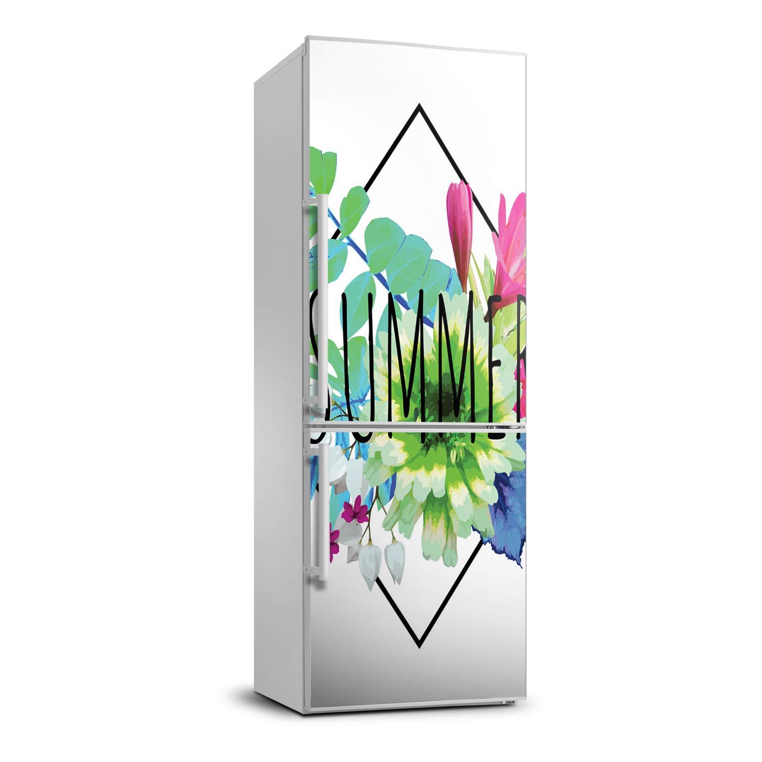Autocollant frigo auto-adhésif Tulup 60x180cm résistant avec décor mural été