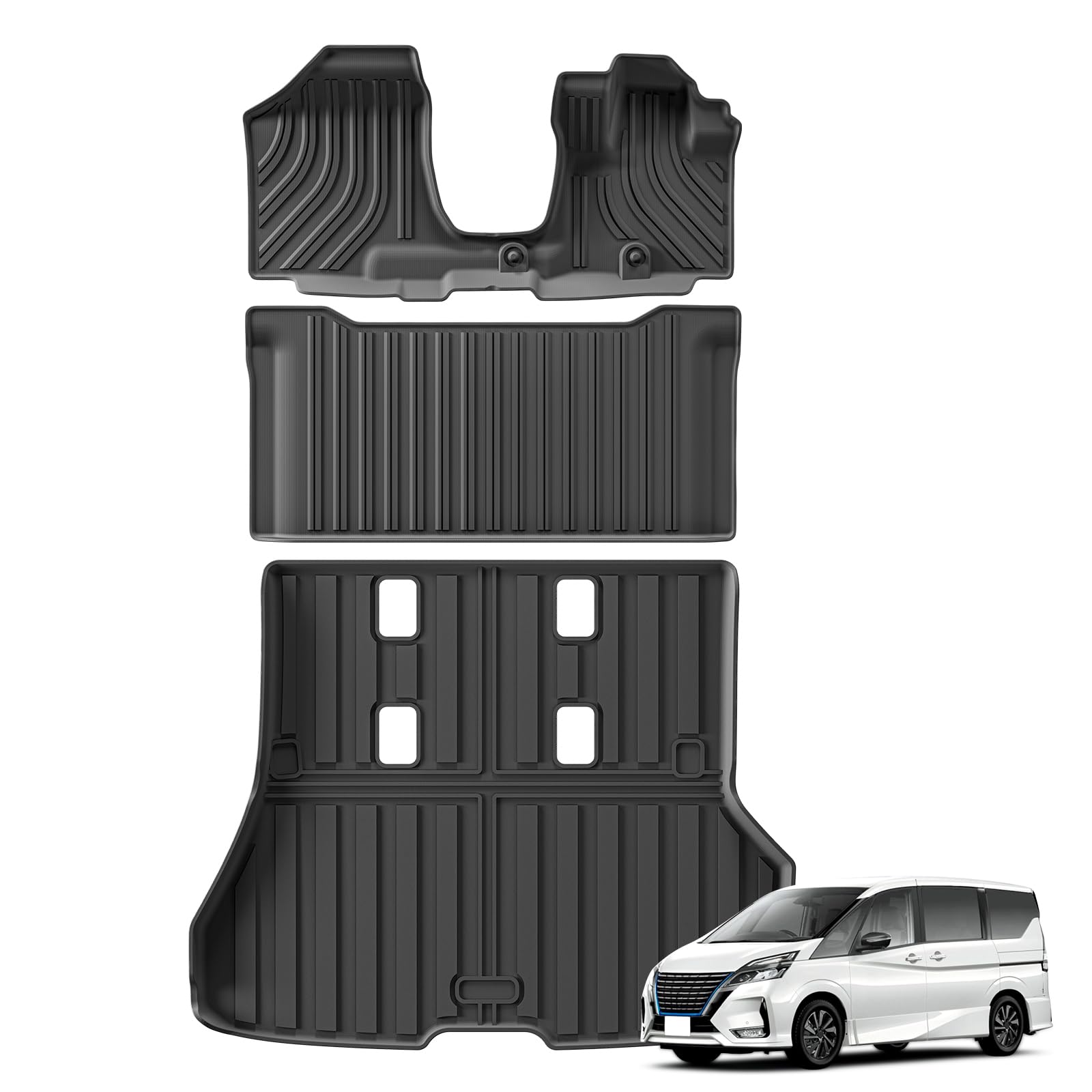 Amazon | ZUNDUO 日産 セレナ C27 E-POWER 専用 フロアマット&ラゲッジ 