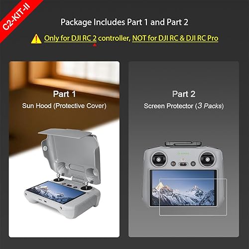 Miniatura 2 de Parasol Parasol para DJI RC 2, DJI Mini 4 Pro y DJI Air 3 Accesorios Controlador Protector de Pantalla Joystick Cubierta