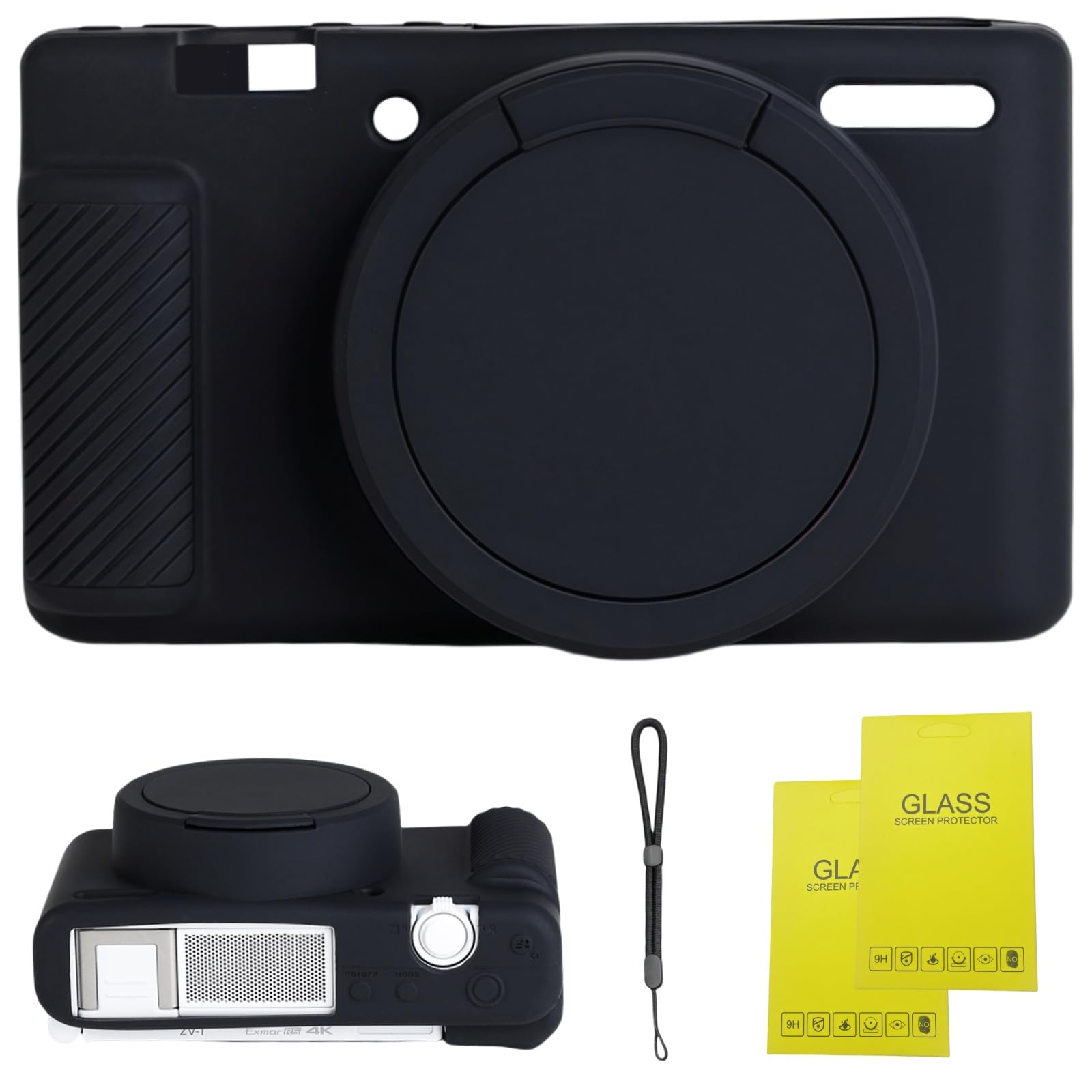 Camera Case for Sony ZV-1,ZV1 Camera Soft Case Cover Rubber Camera Sleeve with Removable Lens Cover,Anti-Scratch Slim Fit Soft Sleeve with ZV1 Screen
