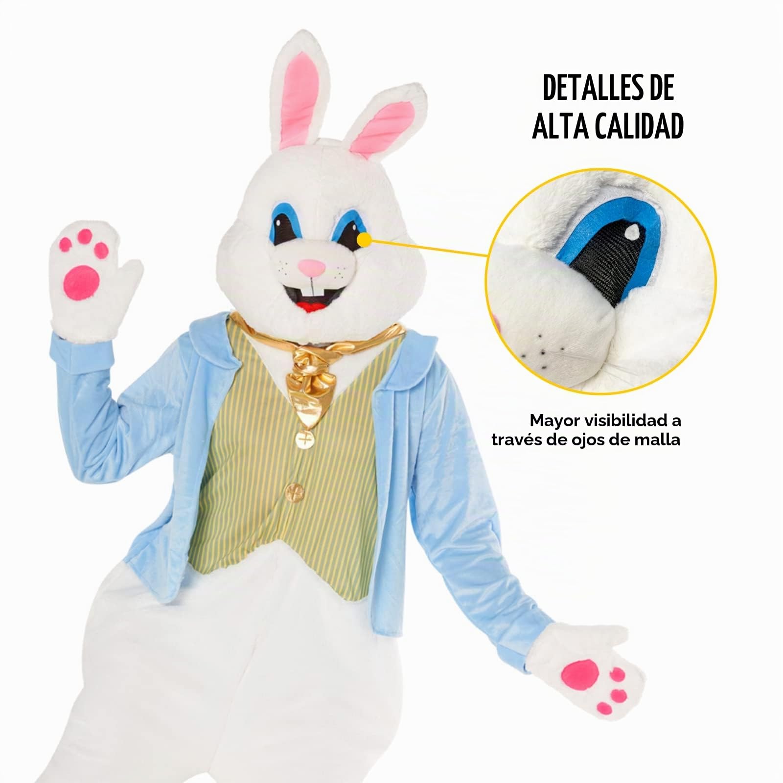 Morph Disfraz Conejo Adulto, Traje Conejo De Pascua, Disfraces Conejos, Easter Bunny Costume, Disfraz Carnaval Adulto Hombre Mujer