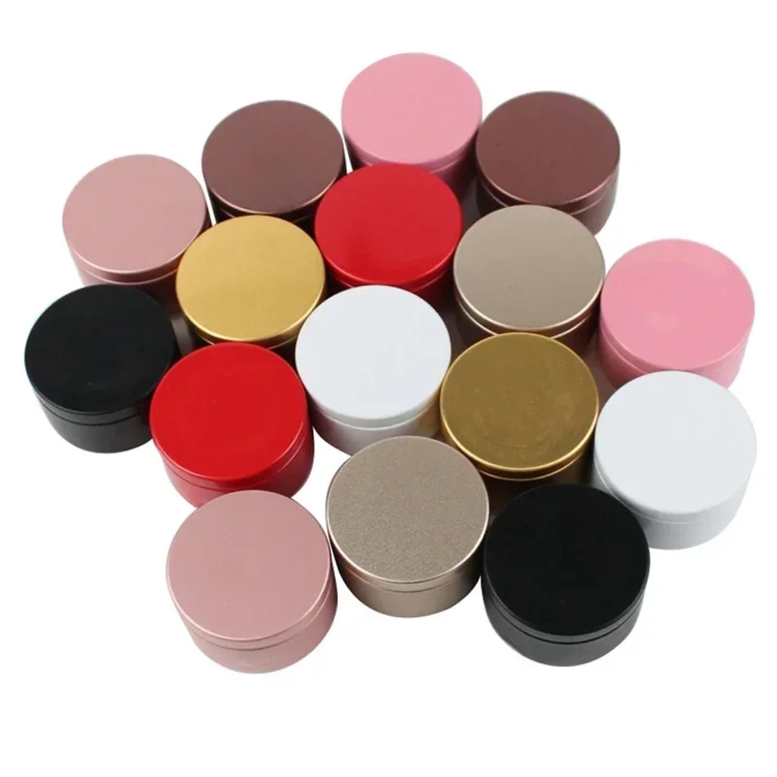 Aluminum Candle Jars | Multicolor 20/50/80/100 Pcs Candle Making: Aluminum Jars(Red,100pcs)